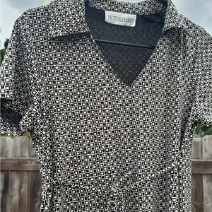 Y2K Geometric Collared Mini Dress